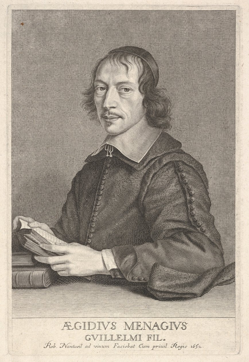 Gilles Menage, ca. 1652. av Robert Nanteuil