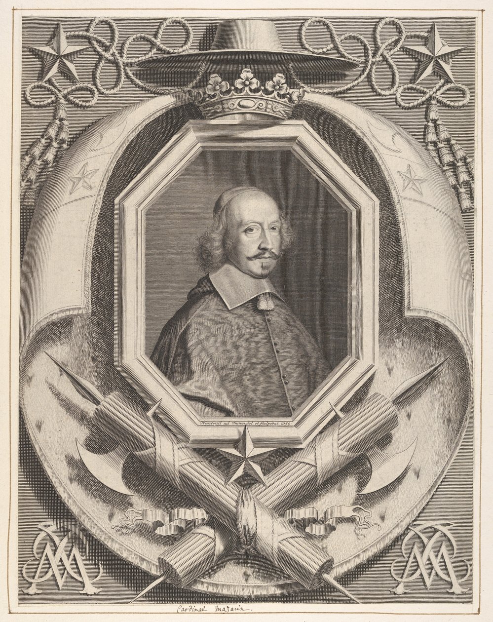 Kardinal Jules Mazarin, 1659. av Robert Nanteuil