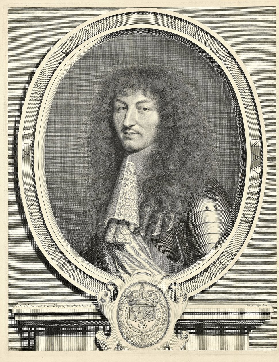 Ludvig XIV, konge av Frankrike 1638-1715, 1664 av Robert Nanteuil