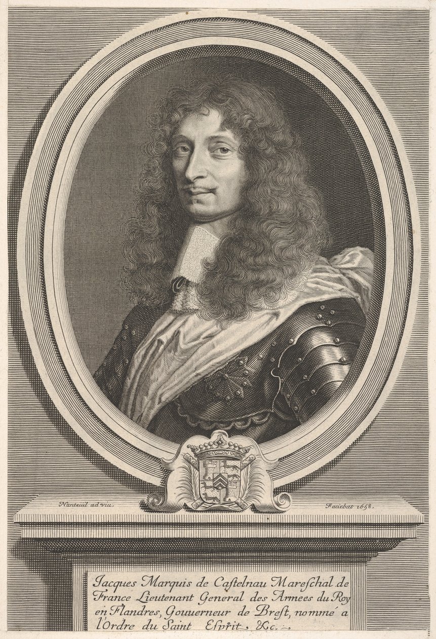 Marshal de Castelnau, ca. 1658. av Robert Nanteuil
