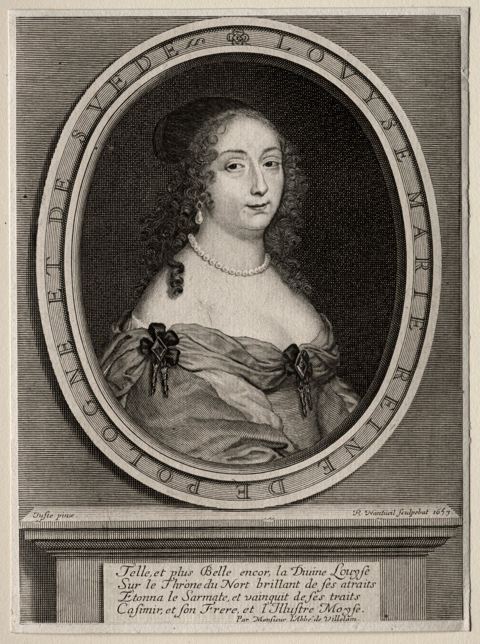 Marie Louise de Gonzague, dronning av Polen, 1653. av Robert Nanteuil