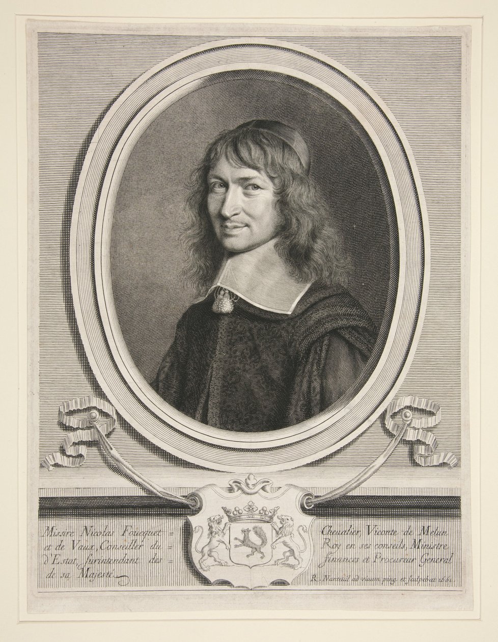 Nicolas Fouquet (Foucquet), vicomte av Melun og Vaux av Robert Nanteuil
