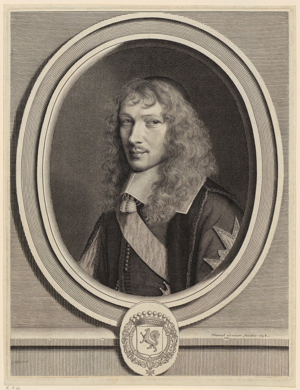 Portrett av Basile Fouquet, geistlig av Robert Nanteuil