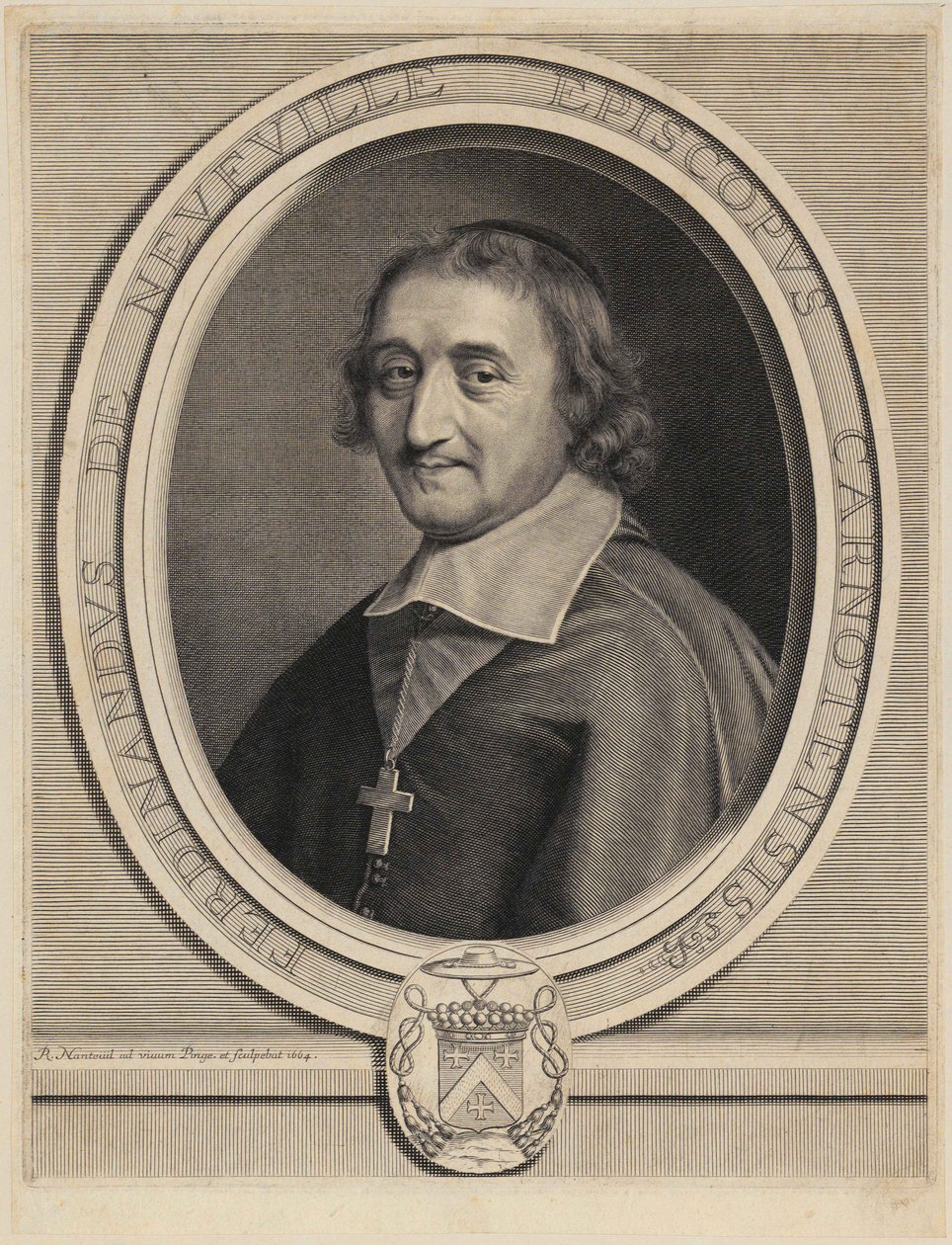 Portrett av Ferdinand de Neufville de Villeroy av Robert Nanteuil