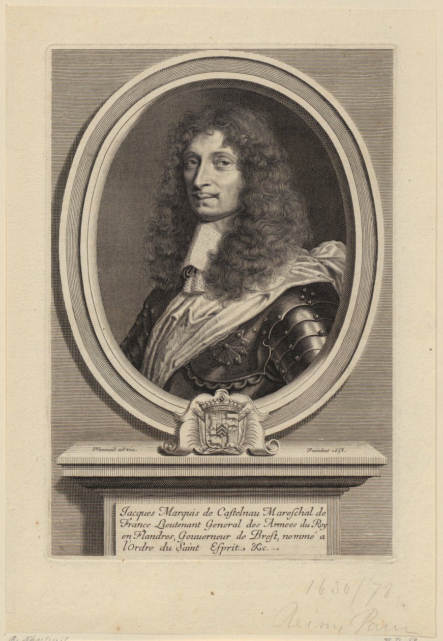 Portrett av Jacques II de Castelnau, fransk marskalk av Robert Nanteuil