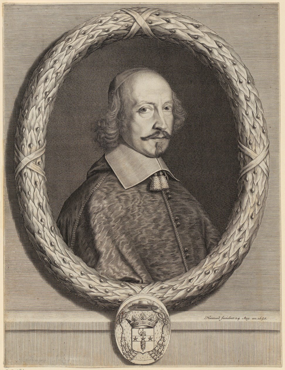 Portrett av kardinal Jules Mazarin av Robert Nanteuil