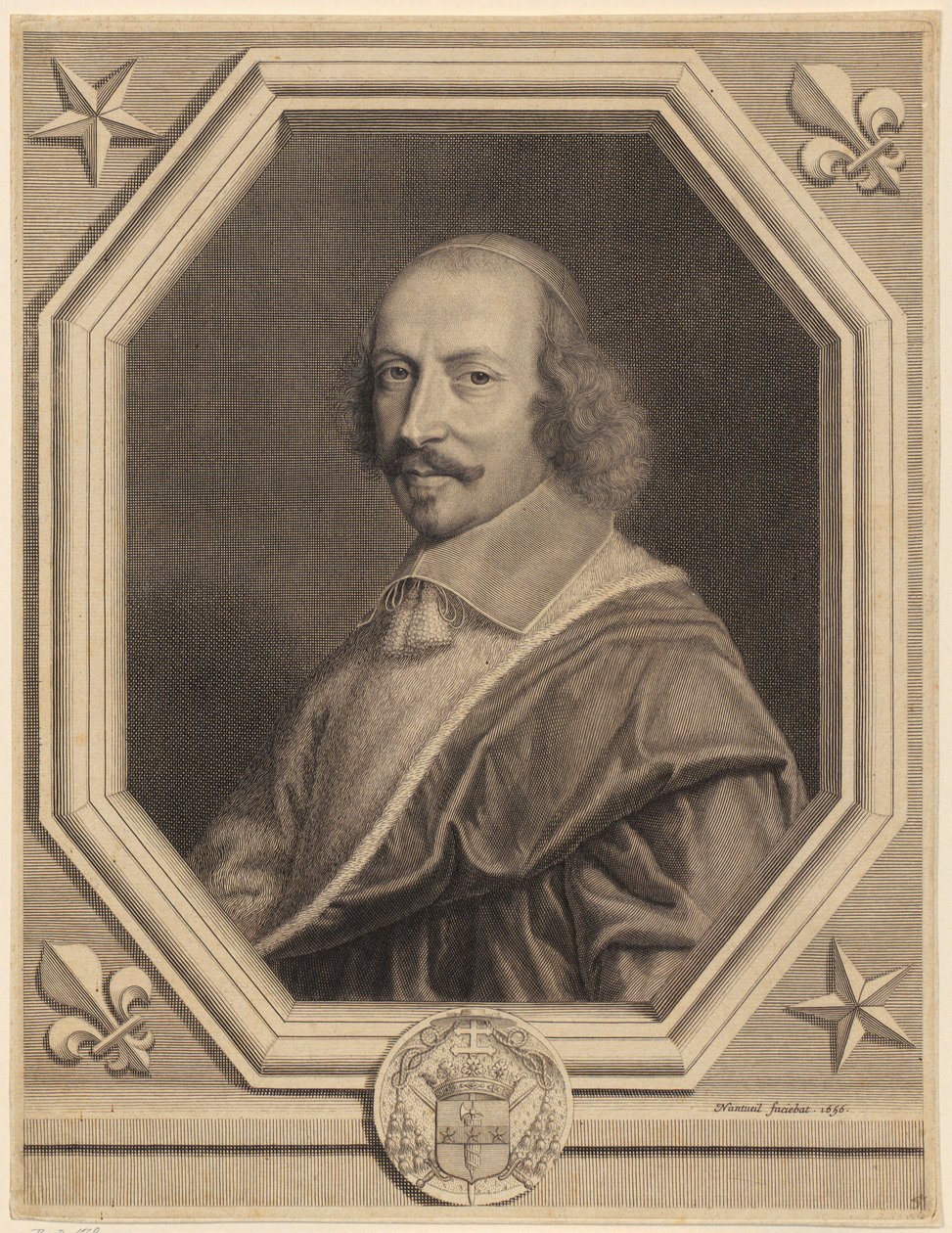 Portrett av kardinal Jules Mazarin av Robert Nanteuil