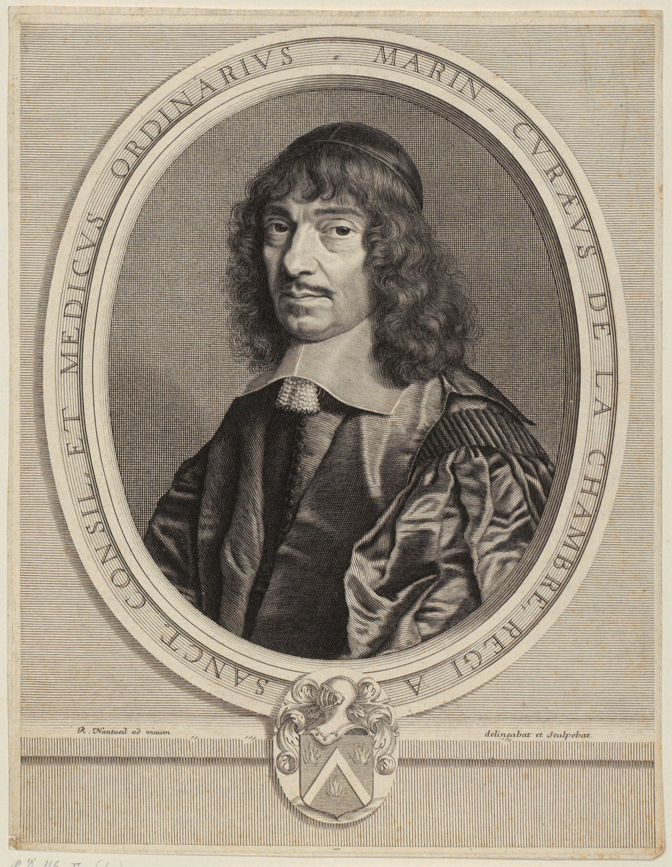 Portrett av Marin Cureau de La Chambre av Robert Nanteuil