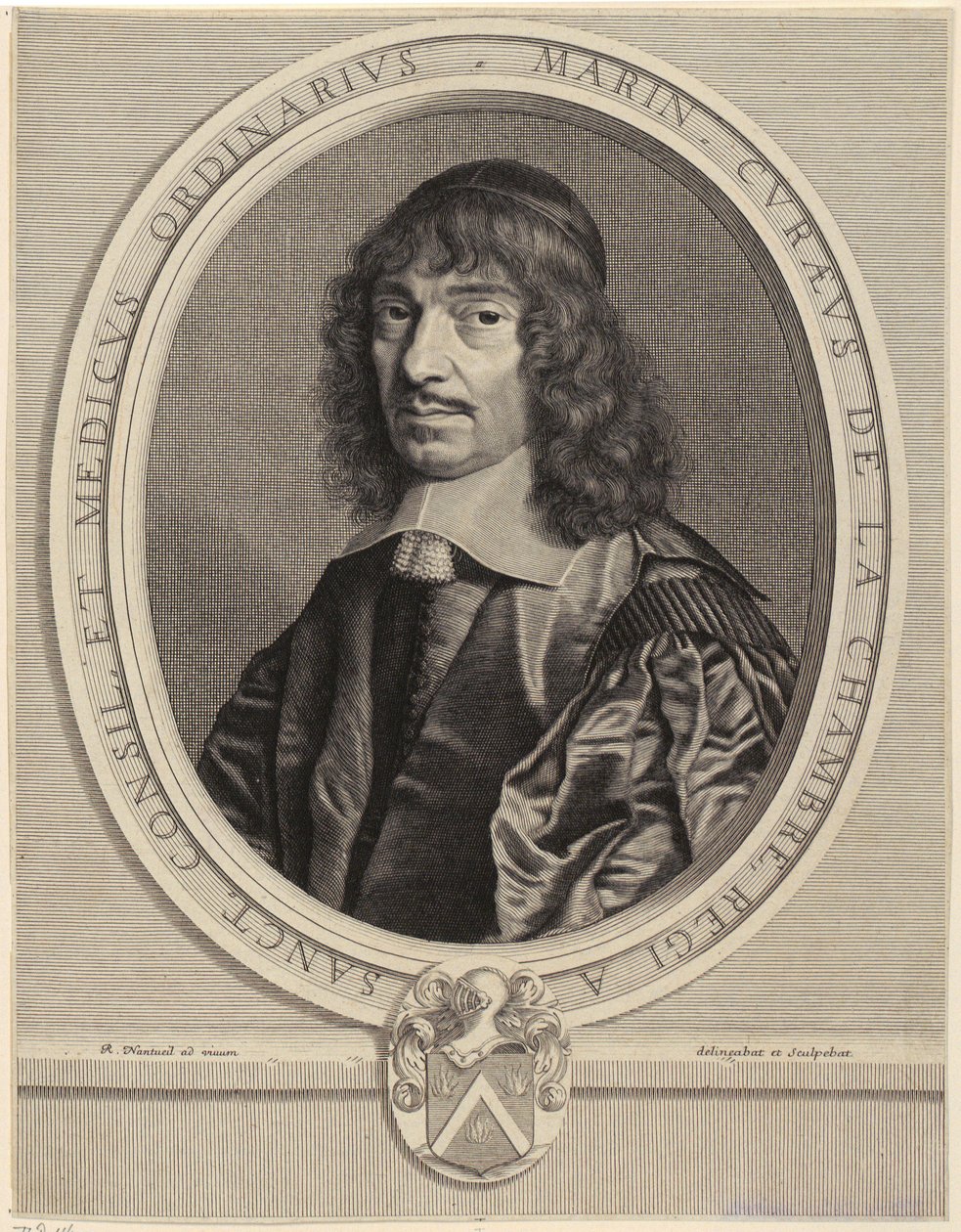 Portrett av Marin Cureau de La Chambre av Robert Nanteuil
