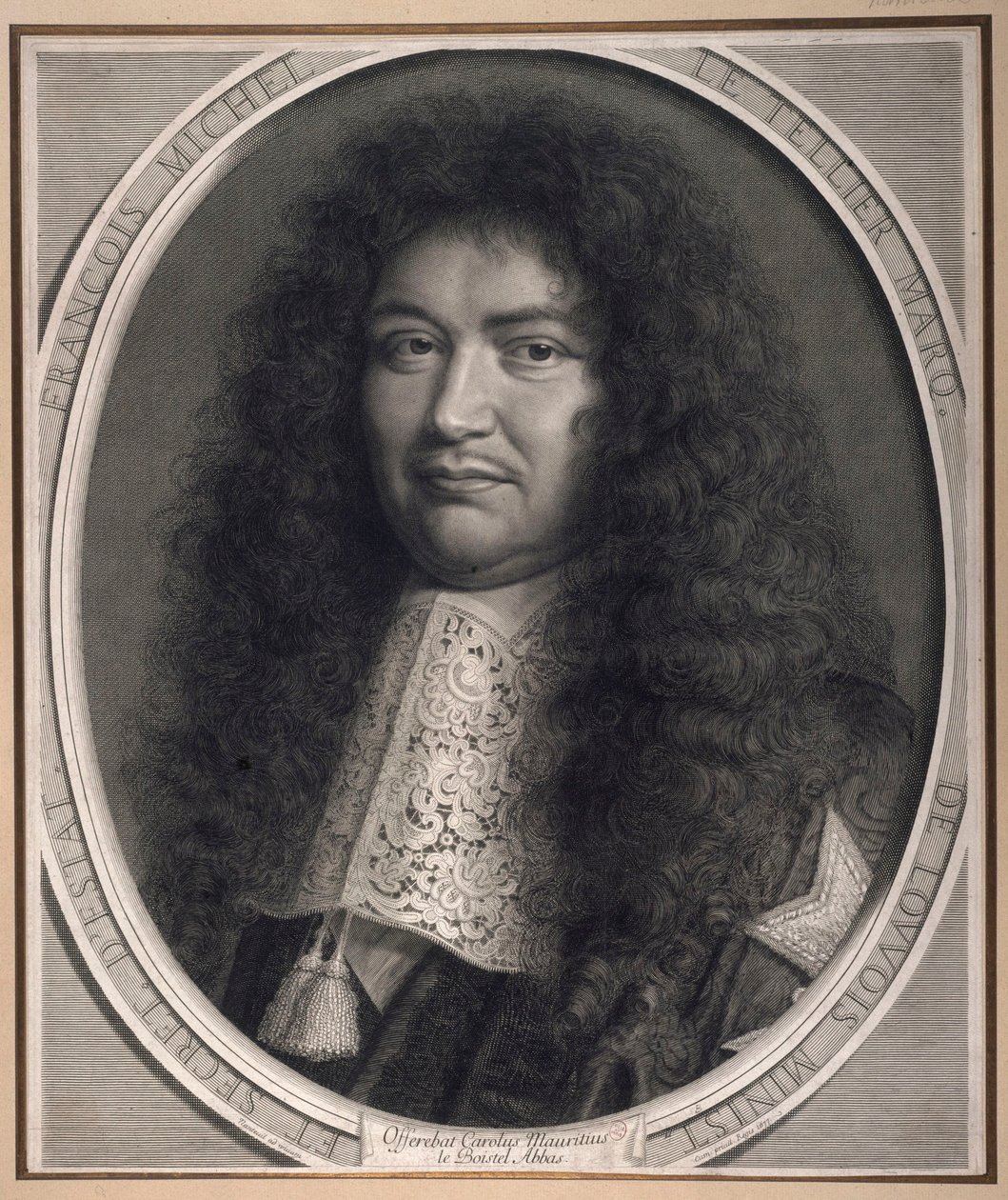 Portrett av François Michel Le Tellier, marki de Louvois, minister og statssekretær av Robert Nanteuil