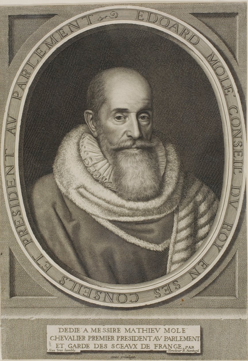 Portrett av Edouard Molé av Robert Nanteuil