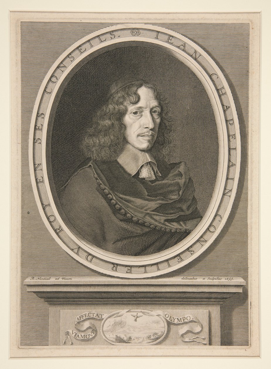 Portrett av Jean Chapelain, rådgiver for kongen av Robert Nanteuil