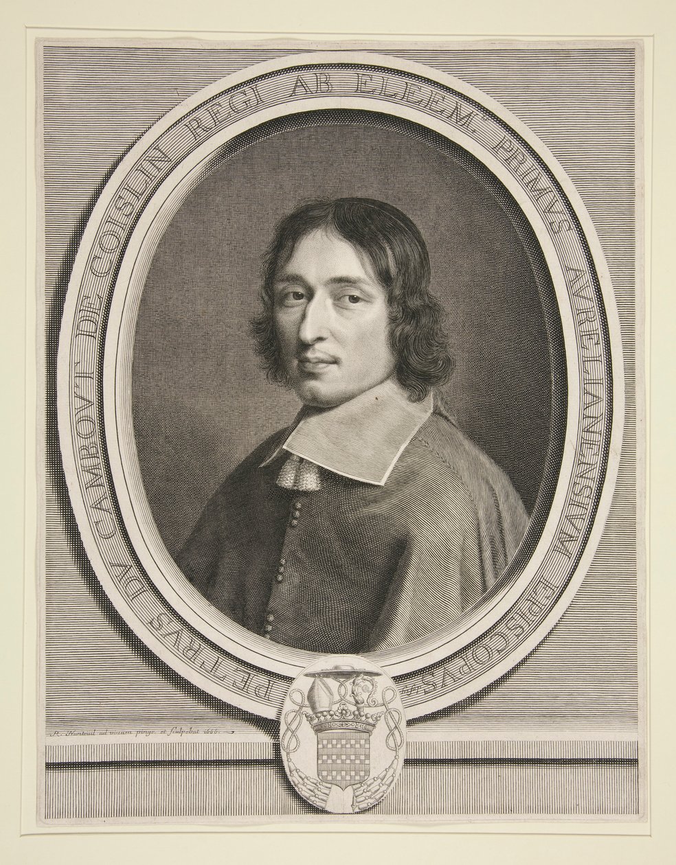 Portrett av kardinal de Coislin av Robert Nanteuil