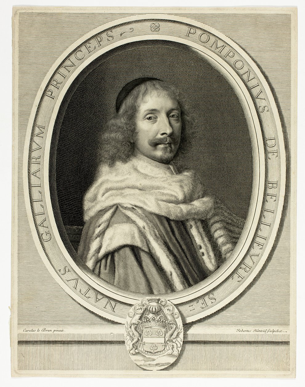 Portrett av Pompone de Bellièvre av Robert Nanteuil