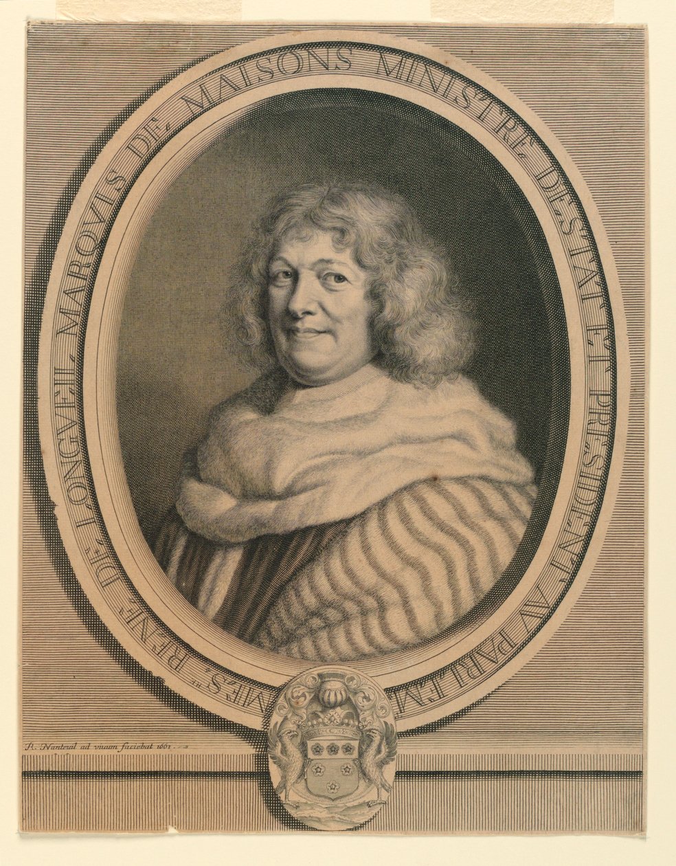 Portrett av Marquis de Longveil av Robert Nanteuil