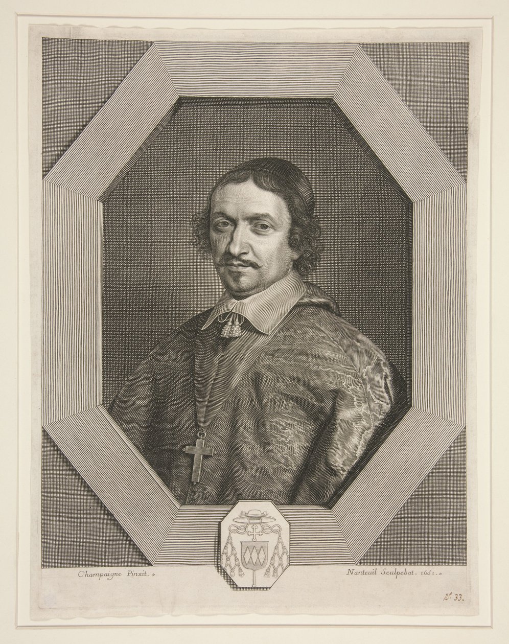 Victor Le Bouthellier, erkebiskop av Tours (1596-1670) av Robert Nanteuil