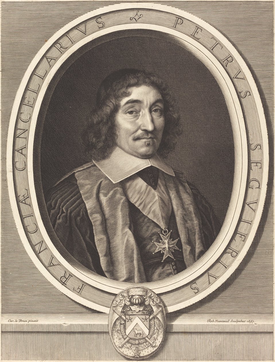 Kansler Pierre Seguier av Robert Nanteuil after Charles Le Brun