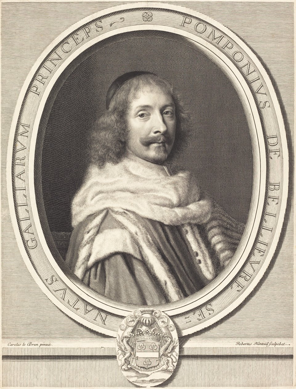 Pomponne de Bellievre av Robert Nanteuil after Charles Le Brun