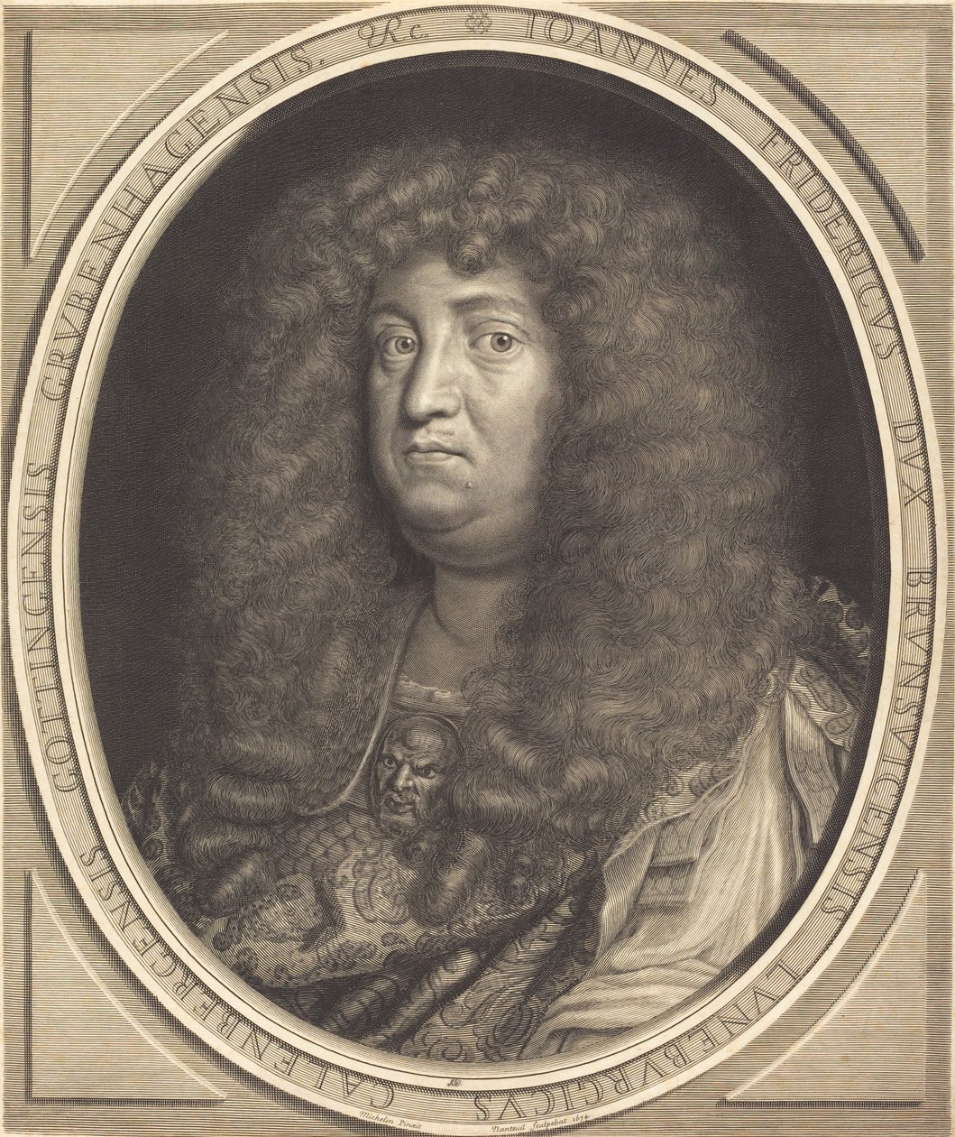 Jean-Frederic, hertug av Brunswick-Lunebourg (Hanover) av Robert Nanteuil after Jean Michelin