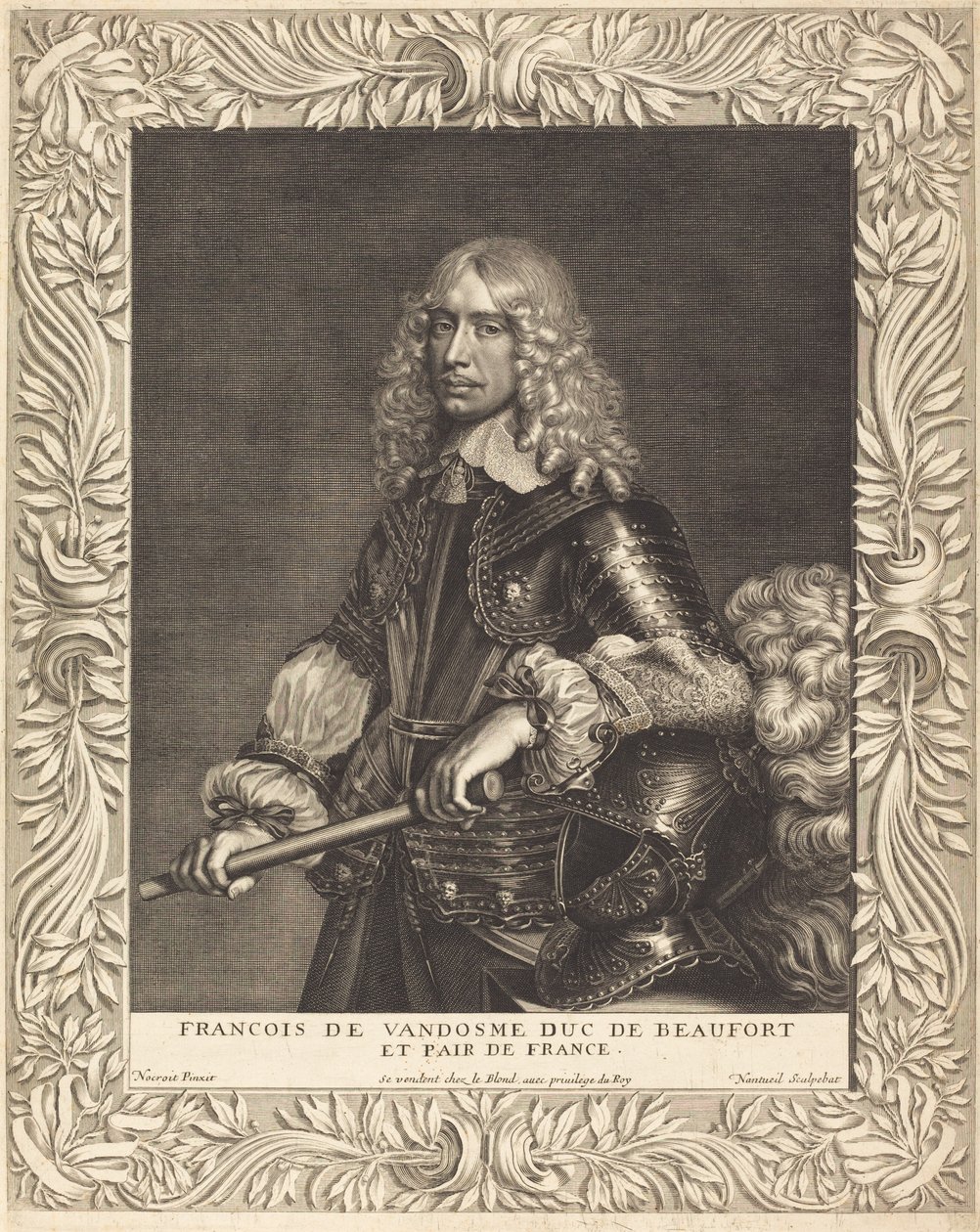 Francois, hertug av Beaufort av Robert Nanteuil after Jean Nocret