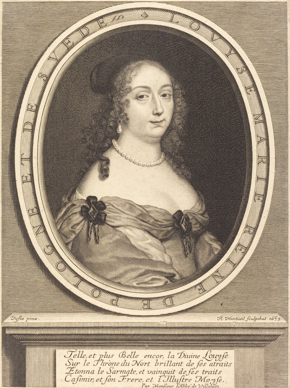 Louis-Marie, dronning av Polen av Robert Nanteuil after Justus van Verus