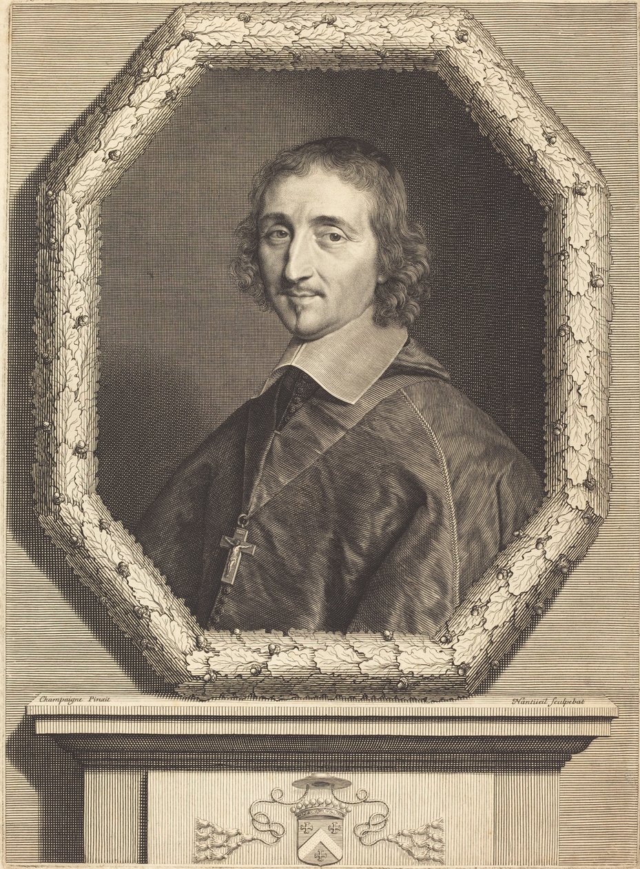 Ferdinand de Neufville av Robert Nanteuil after Philippe de Champaigne