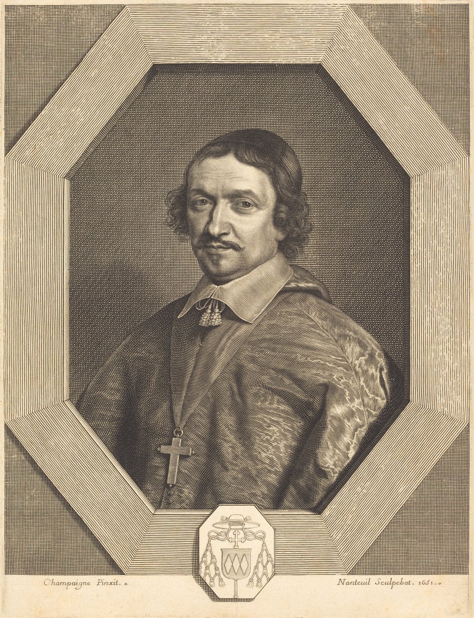 Victor Bouthillier av Robert Nanteuil after Philippe de Champaigne