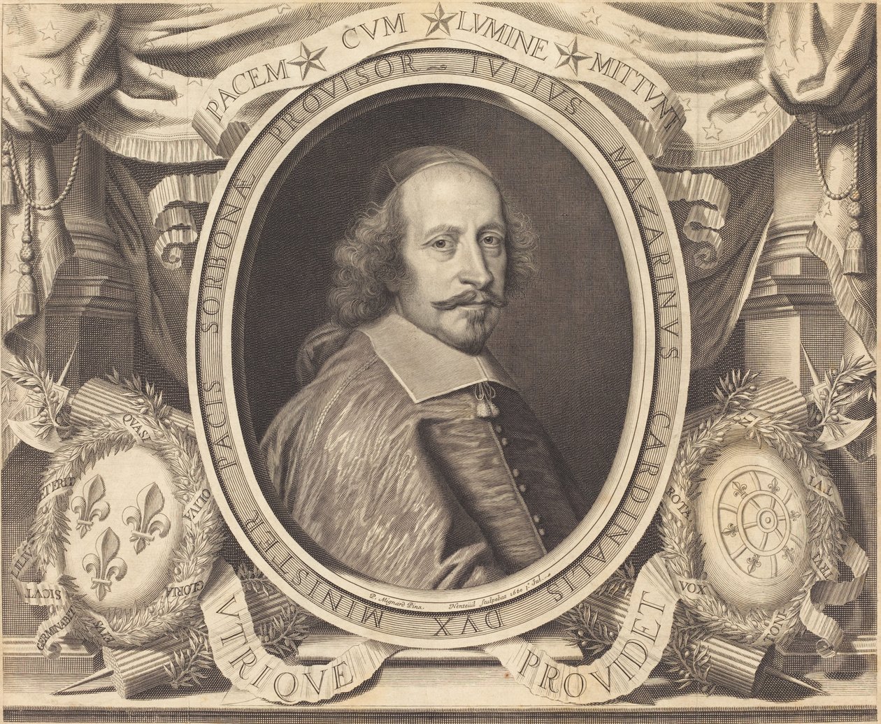 Kardinal Jules Mazarin av Robert Nanteuil after Pierre Mignard I