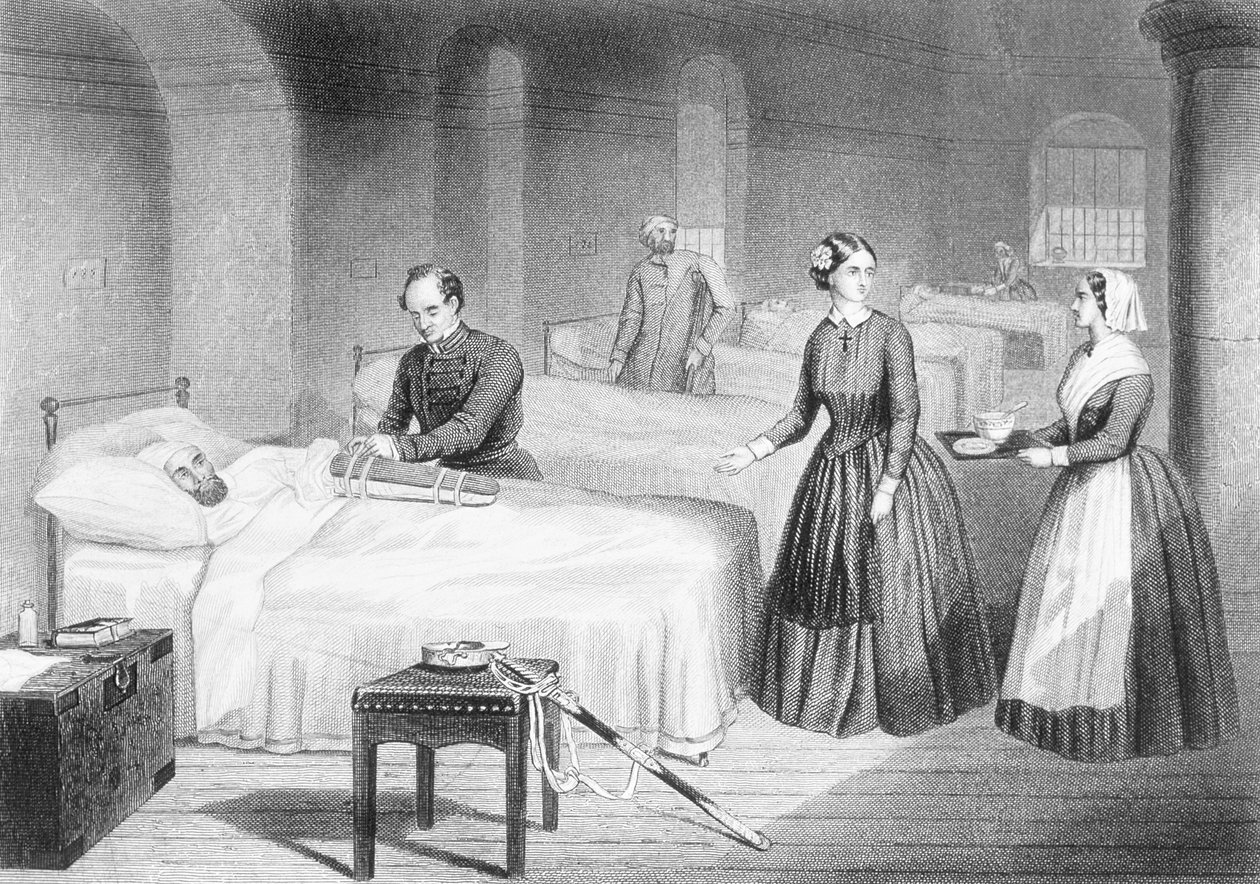 Frøken Nightingale på sykehuset i Scutari, gravert av George Greatbach av Robert Neal Hind