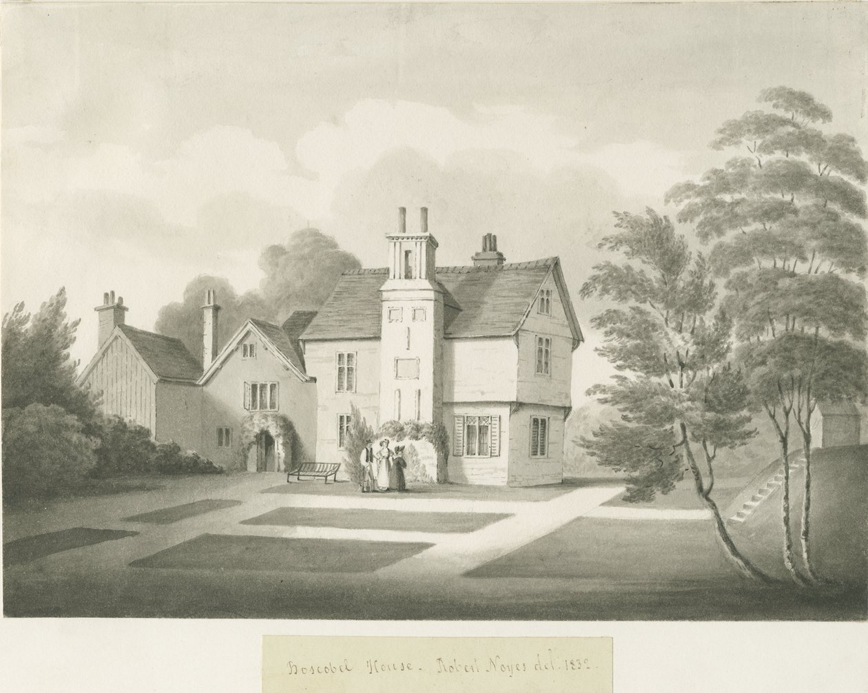 Boscobel House: sepia vask av Robert Noyes