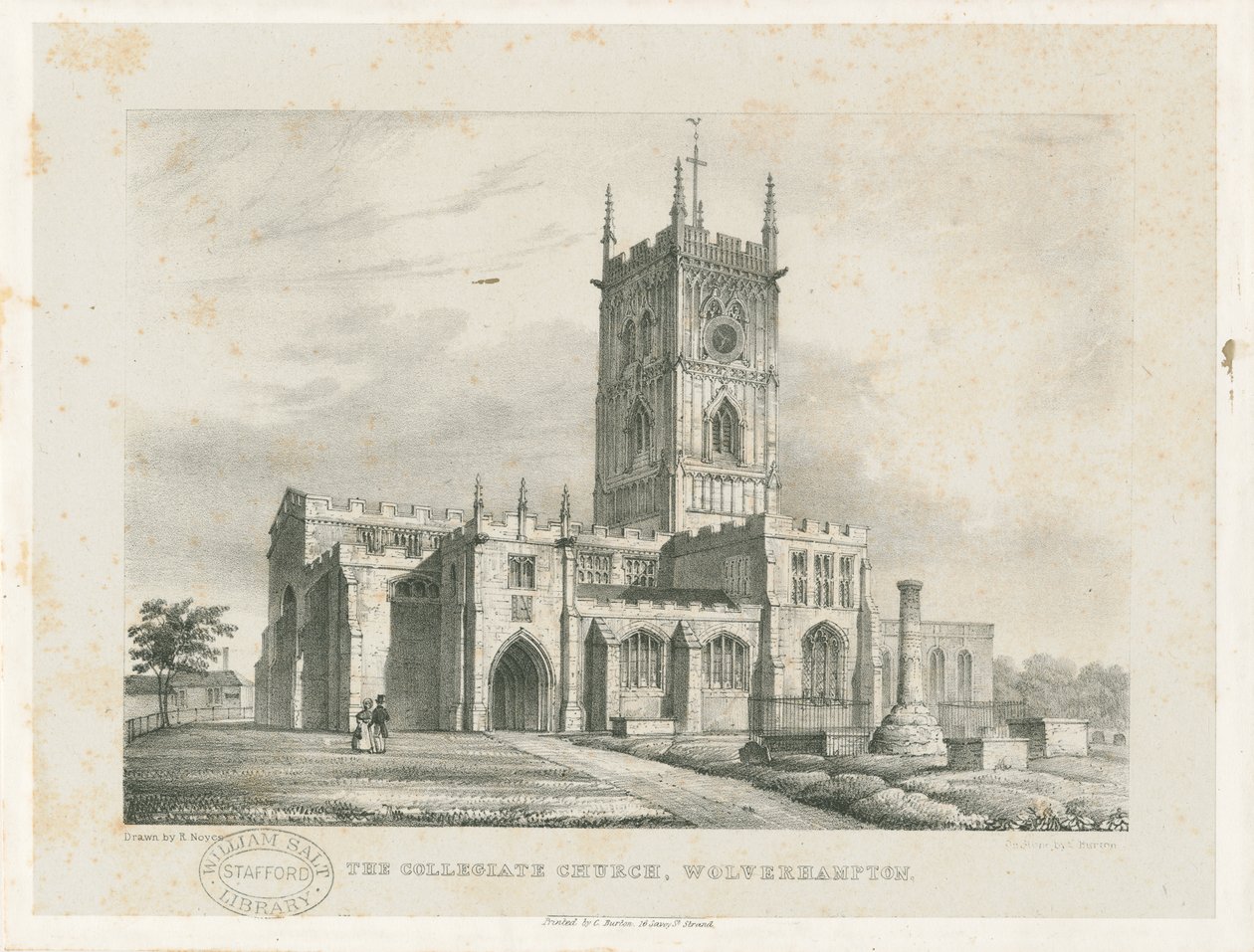 Wolverhampton - St. Peters kirke: litografert, nd [1838] (trykk) av Robert Noyes
