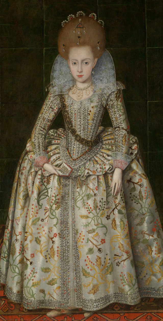 Prinsesse Elizabeth 1596-1662, senere dronning av Böhmen, ca. 1606. av Robert Peake I