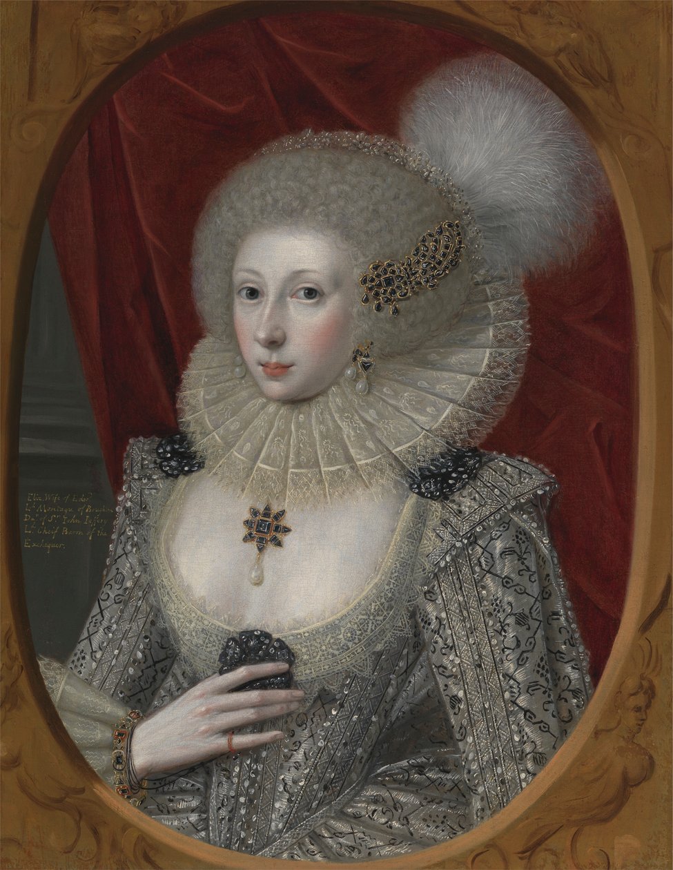 Portrett av en kvinne, muligens Elizabeth Pope (ca. 1585; levende 1624) av Robert Peake the elder
