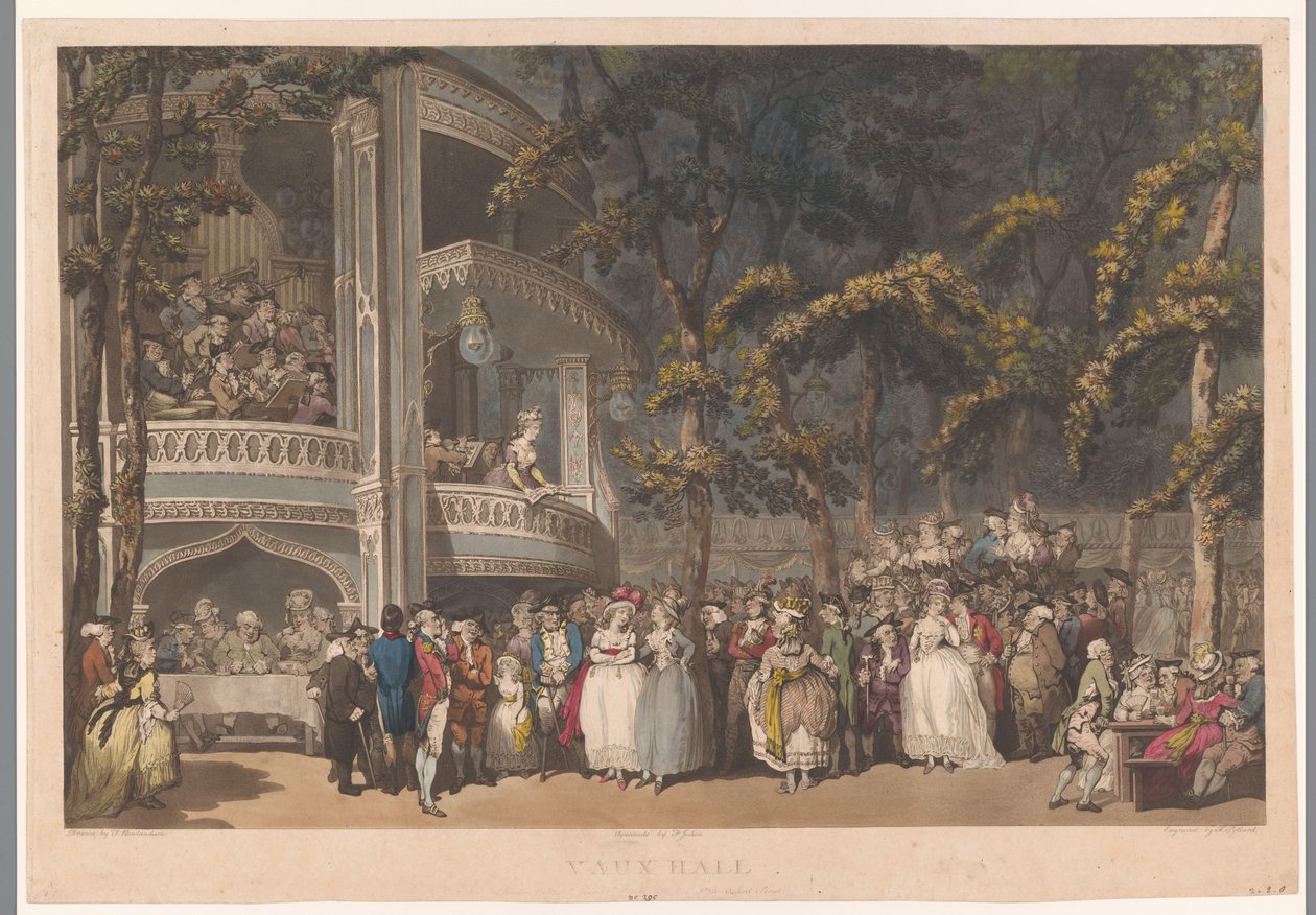 Vauxhall Gardens i Londen Vaux-Hall (tittel på objekt) av Robert Pollard (I)