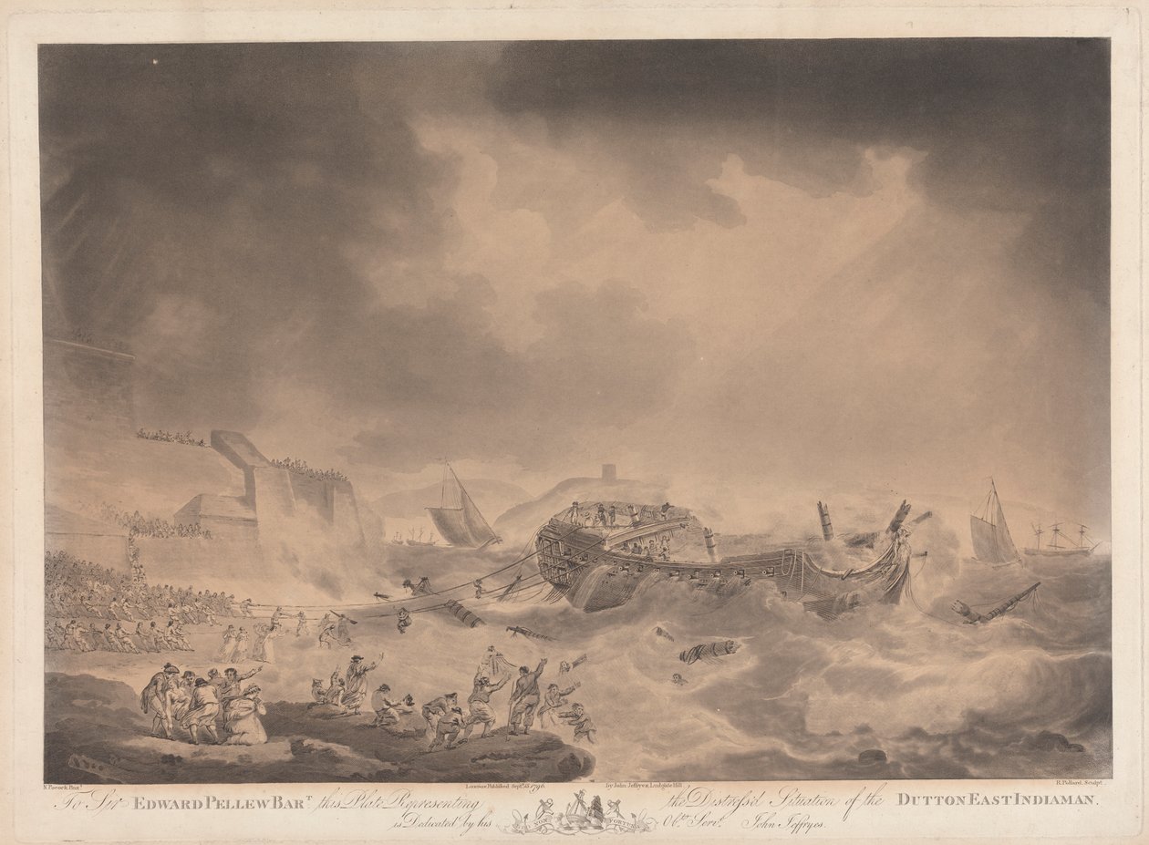 The Distress'd Situation of the Dutton East Indiaman av Robert Pollard