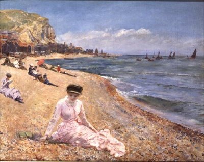 Jente på en strand av Robert Ponsonby Staples