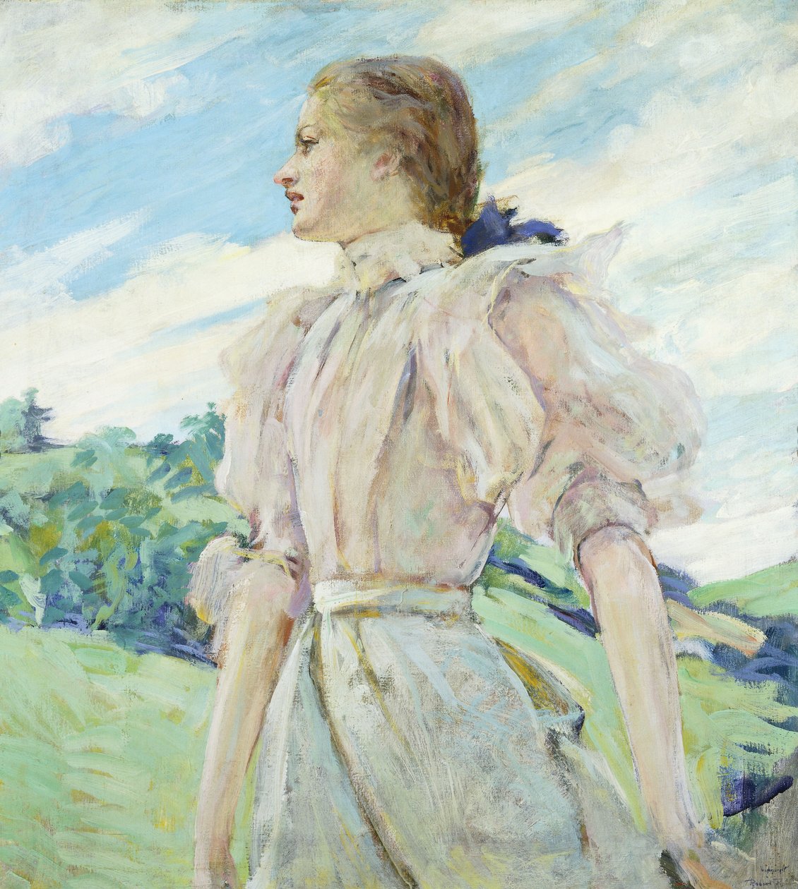 A Breezy Day, ca. 1898 (olje på lerret) av Robert Reid