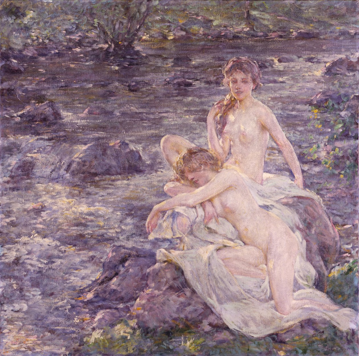 The Bathers, sent på 1800-tallet - begynnelsen av 1900-tallet. av Robert Reid