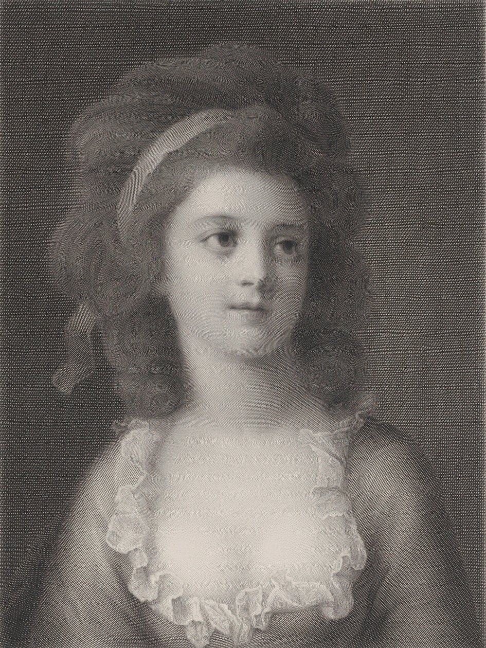 Halvkort portrett av Sophie eller Apollonia Helena Potocka som ung jente, 1872 av Robert Reyher