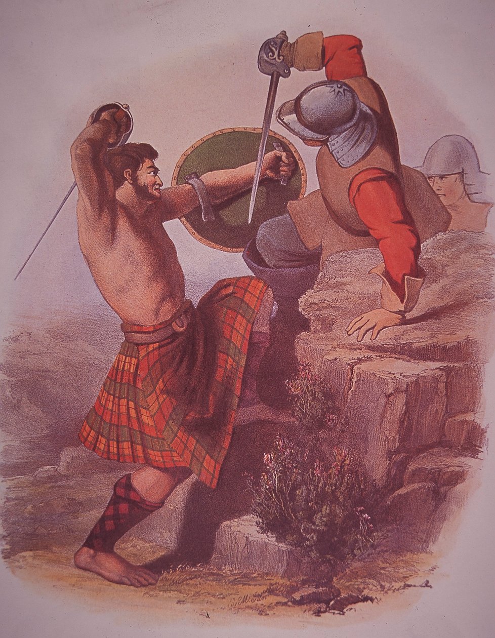 Høylandskriger av klanen MacMillan av Robert Ronald (after) McIan