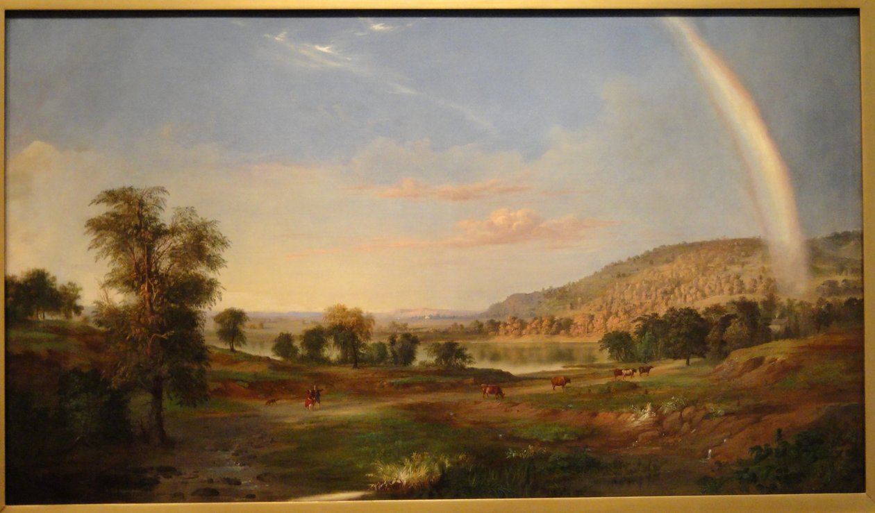 Landskap med regnbue av Robert S. Duncanson
