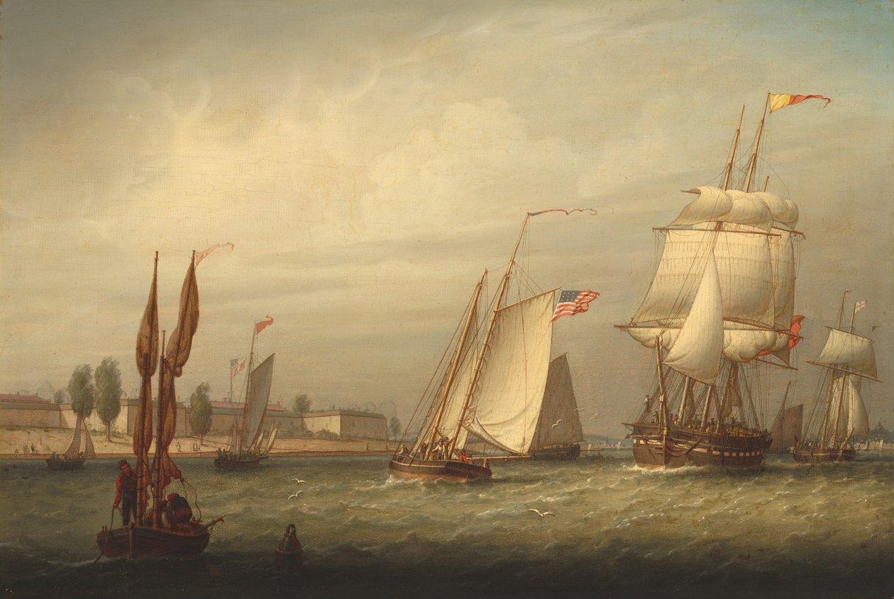 Boston havn av Robert Salmon