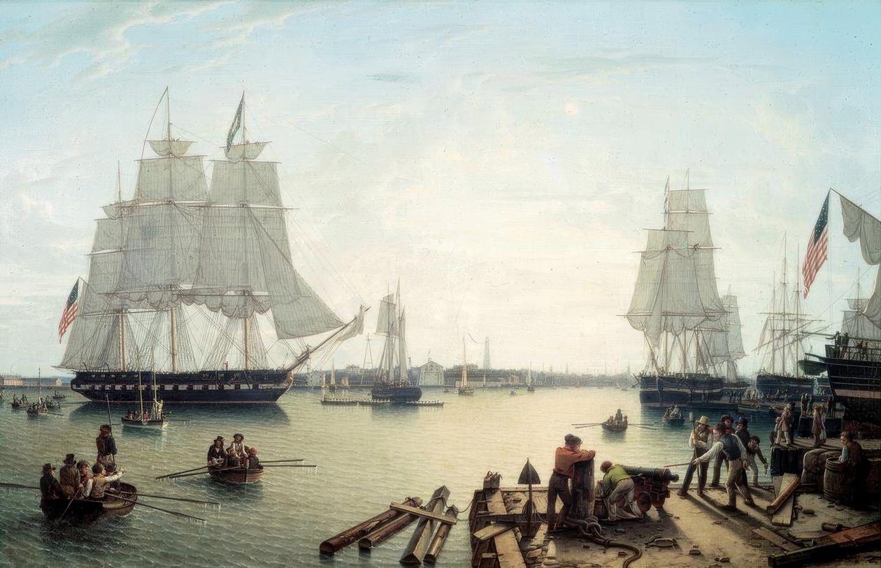 Boston havn av Robert Salmon