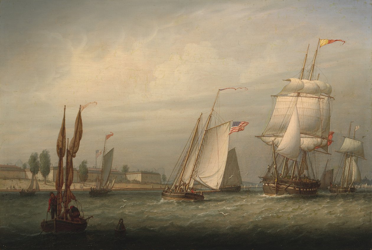 Boston havn av Robert Salmon
