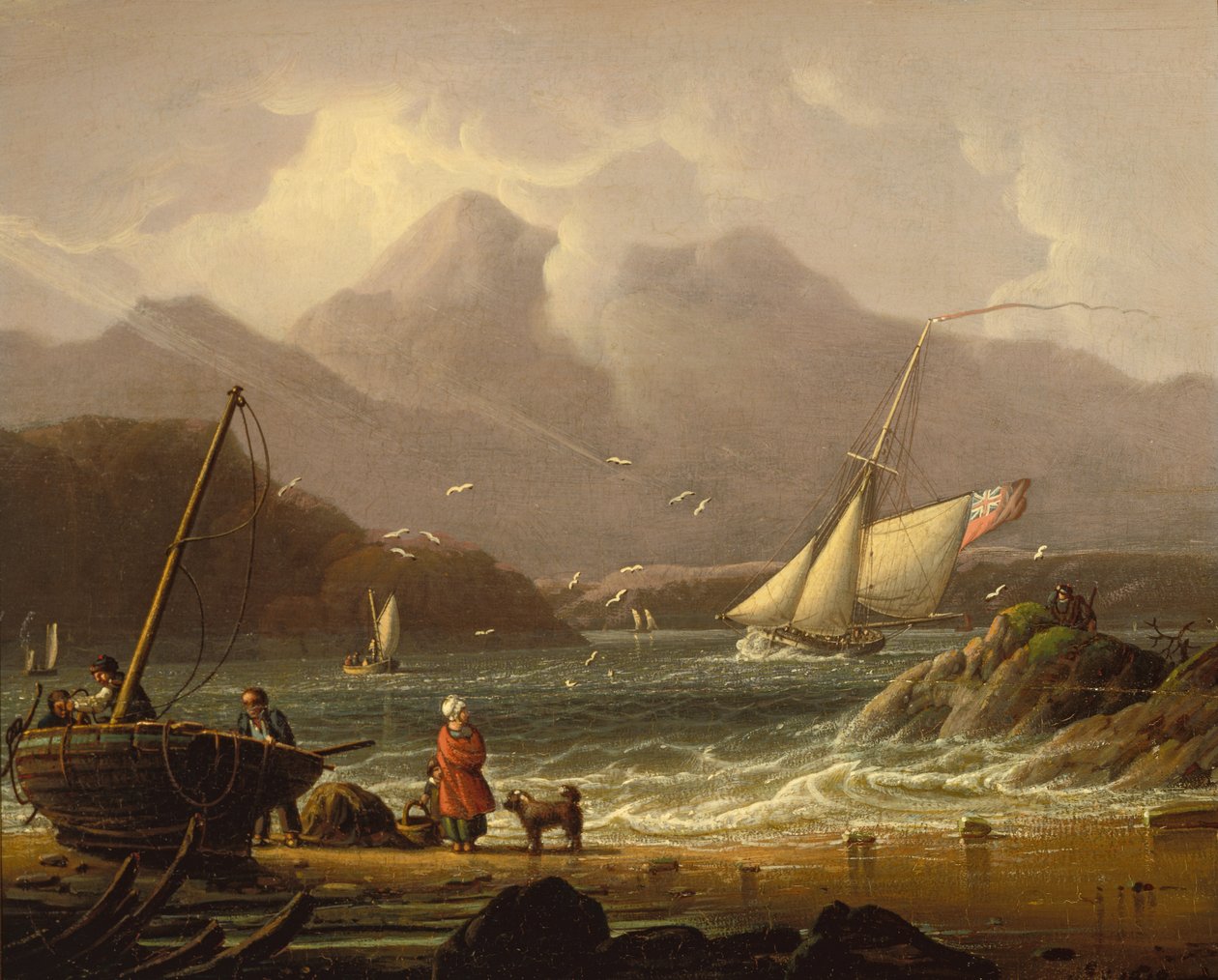 Kystlandskap (olje) av Robert Salmon