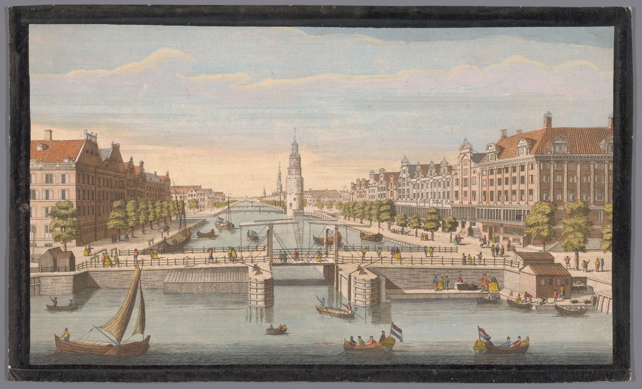 Utsikt over Oudeschans i Amsterdam sett fra IJ En utsikt over Amsterdam tatt fra den gamle vollen (tittel på objekt) Holland (serietittel) av Robert Sayer