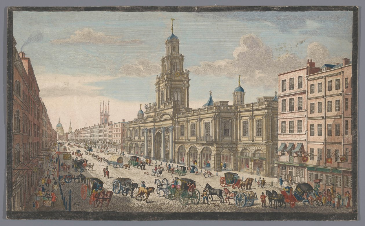 Utsikt over Royal Exchange i London En utsikt over Royal Exchange London (tittel på objekt) London (serietittel) av Robert Sayer