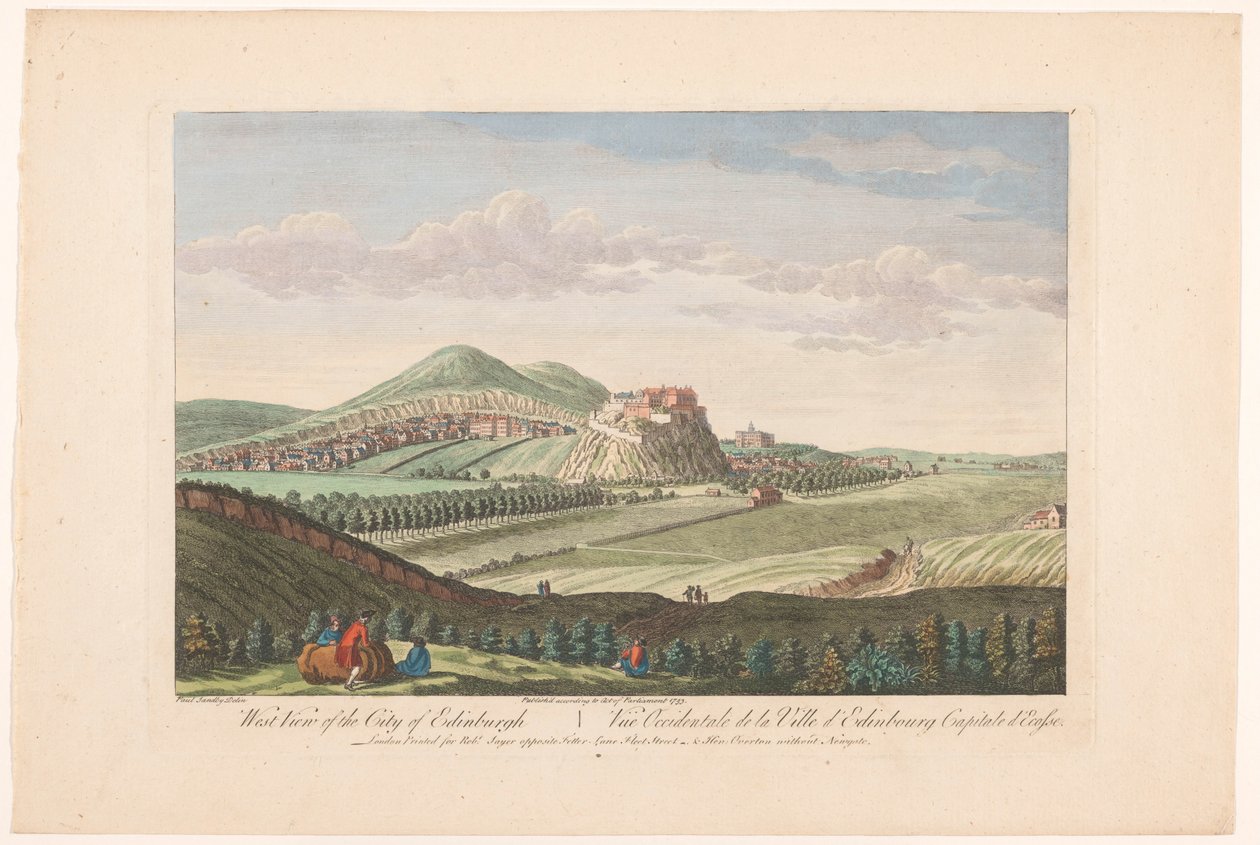 Utsikt over byen Edinburgh Vestutsikt over byen Edinburgh (tittel på objekt) Skottland (serietittel) av Robert Sayer