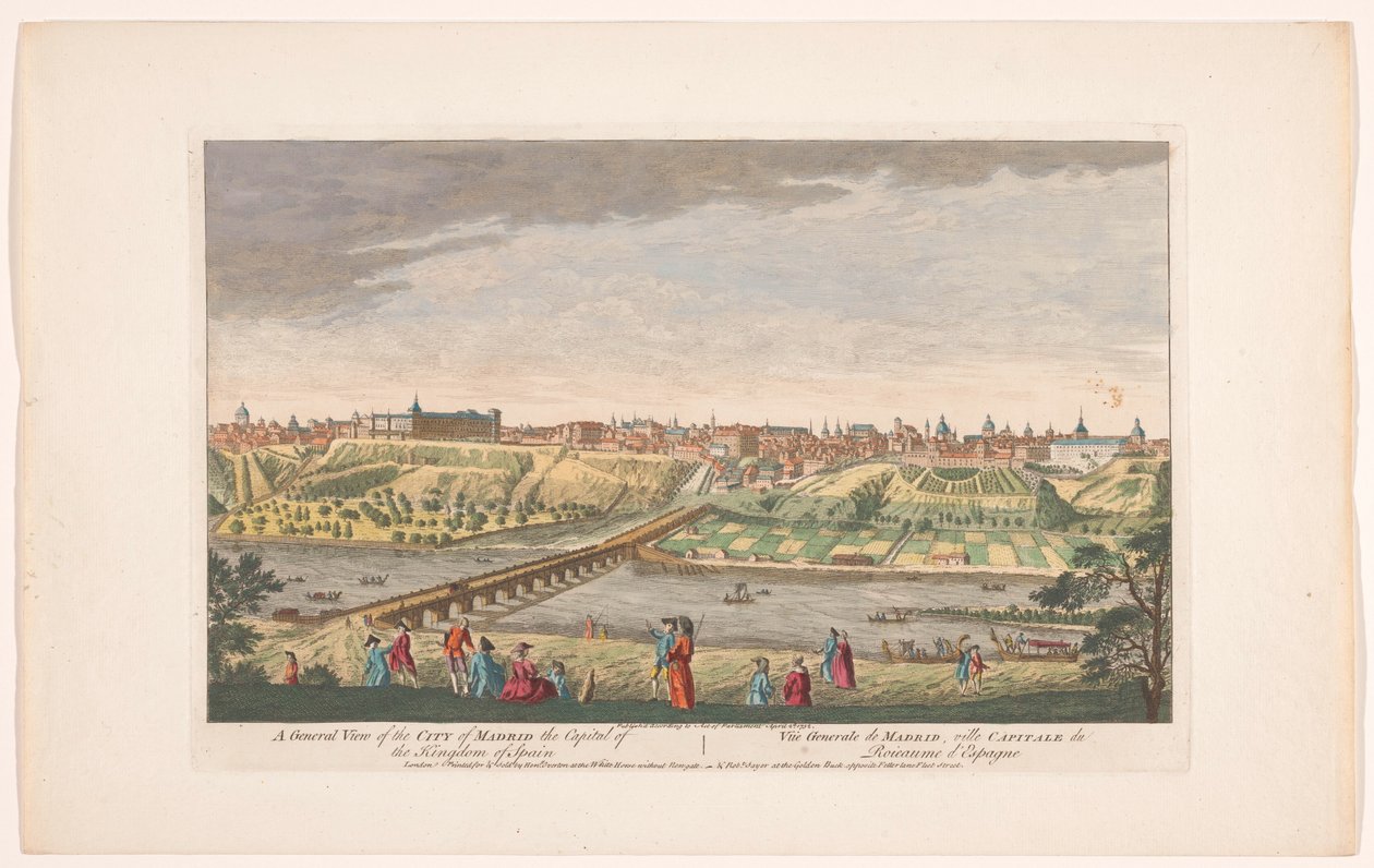 Utsikt over byen Madrid En generell oversikt over byen Madrid, hovedstaden i kongeriket Spania (tittel på objekt) Madrid en Lissabon (serietittel) av Robert Sayer
