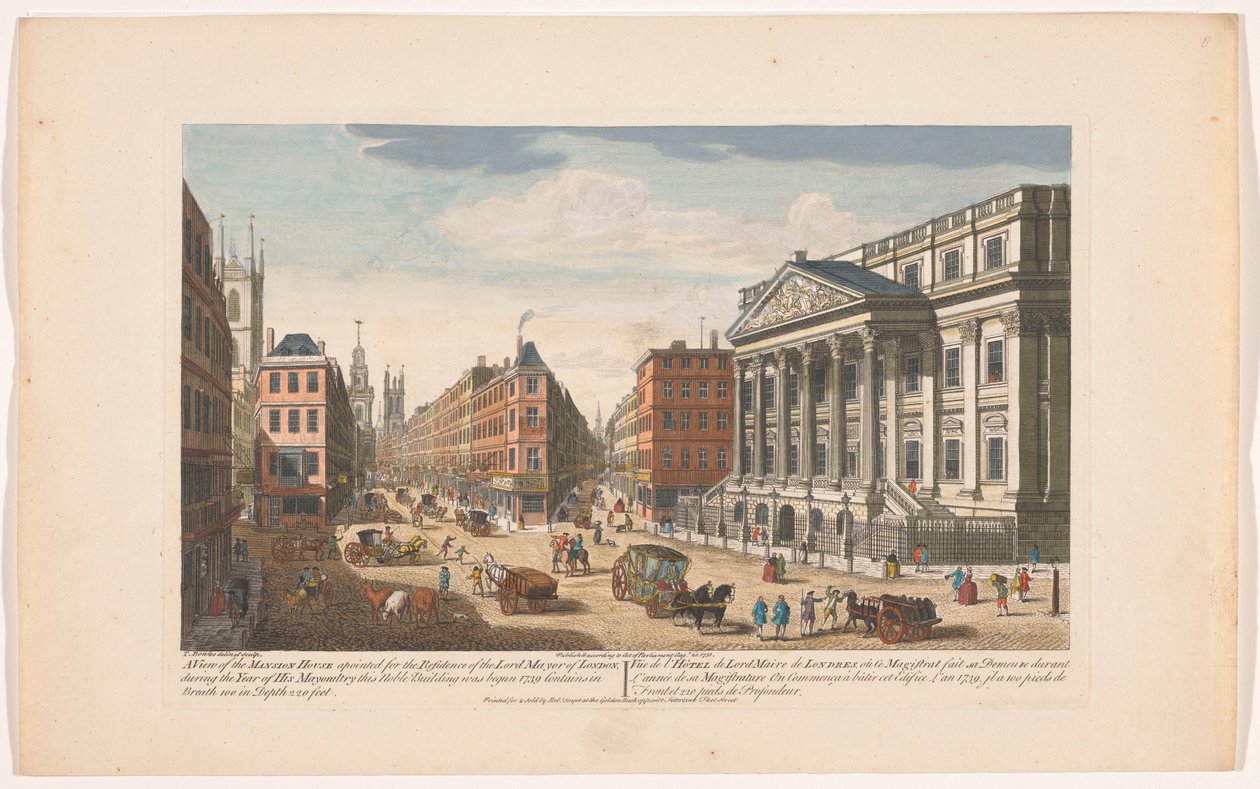 Utsikt over Mansion House i London En utsikt over Mansion House (...) (tittel på objekt) London (serietittel) av Robert Sayer
